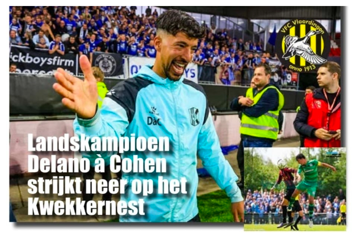 Landskampioen Delano à Cohen strijkt neer op het Kwekkernest bij VFC